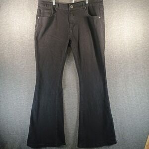 BestWind Jeans Women XL Bootcut Black Denim Rugged High Quality Street Style